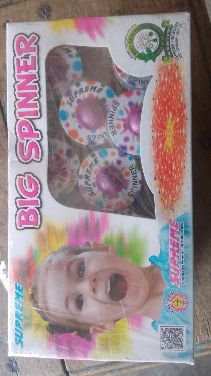 Krish Crackers Fancy Plastic SPINNER Big -10 PCS